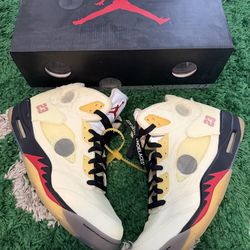 Nike air Jordan retro 5 off white sail colorway