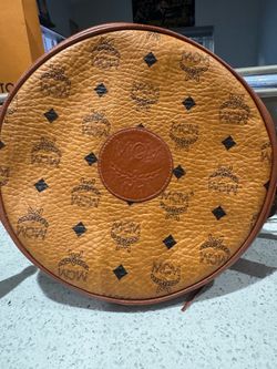 MCM Visetos Round Crossbody Bag