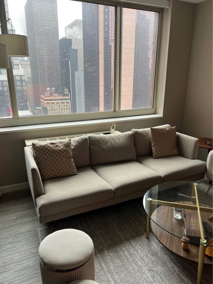 84” Beige Sofa - Excellent Condition + FREE Delivery