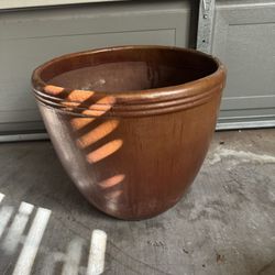 Brownish / Bronze Glaze Planter / Pot