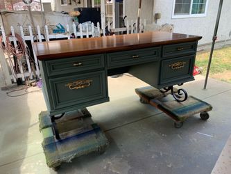 Beautiful vintage solid wood desk
