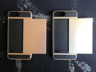 *BRAND NEW* Shockproof Card Holder Case for iPhone 7/8 Plus in Gold and Rose Gold