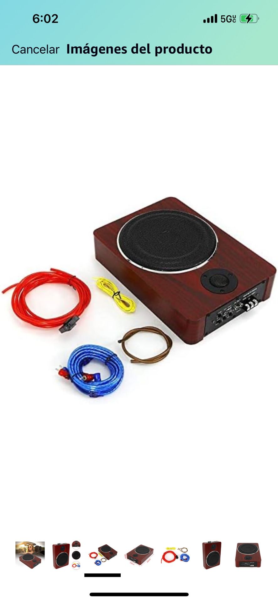 Subwoofer For Car Slime Under Seat 600 Watts 8’ Inches