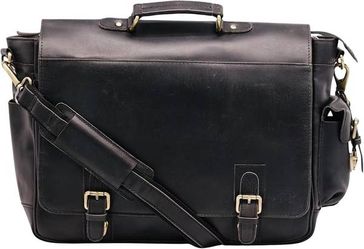 Leather Messenger Bag/Briefcase - Kodiak Water Buffalo Leather