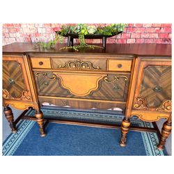 Vintage Buffet Credenza sideboard solid wood