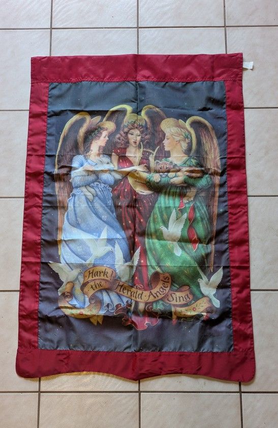 Flag Garden Outdoor Christmas Angels Flag 28.5" x 42"