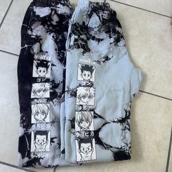 Anime HunterXHunter Light Blue & Grey Sweats