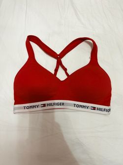 Tommy Hilfiger Red Logo-Trim Racerback Bralette