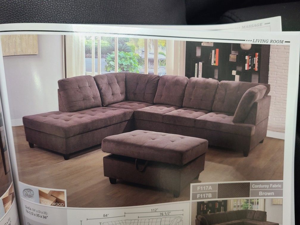 Brand New Special Large Sectional With Ottoman Payment Plan Available