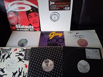 Hip Hop Vinyl Record Lot of 8 . Coolio G unit Snoop Dogg Al b Sure Roscoe Beatnuts Etc