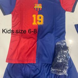 Youth Lamine Yamal #10 Soccer Kids Jersey Shorts Socks Set for Boys & Girls