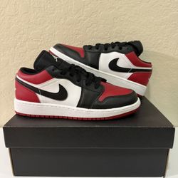 Nike Air Jordan 1 Low Bred Toe Size 6Y / 7.5 Womens