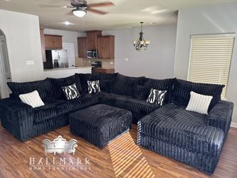 Ultra-Oversized Fluffy Sectional + Ottoman