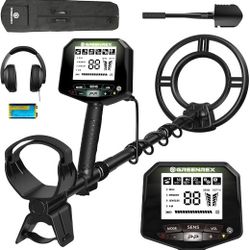 Metal Detector for Adults Professional, Waterproof Pinpoint, High Accuracy Gold and Silver Detection, Underwater and Beach Use, 10'' IP68 Coil, Bigger