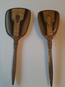 Vintage Art Norveau Mirror and Brush set