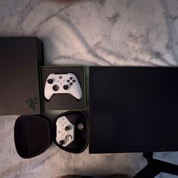 Xbox One X,  Series 2 Elite Controller, Ultra Gear lG Monitor