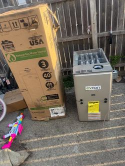 Evcon 4 burner furnace an 40 gallon hot water tank