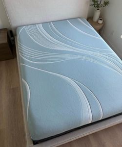 Queen TEMPUR-LuxeAdapt Medium Hybrid Mattress + BEDGEAR Ver-Tex Protector