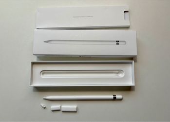 1st Generation Apple Pencil with Original Box, Spare Tip, and Two Adapters for Charging