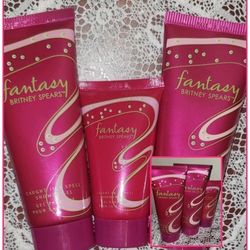 X3 NEW BRITNEY SPEARS FANTASY CAUGHT IN A SPELL SHOWER GEL BODY WASH SET