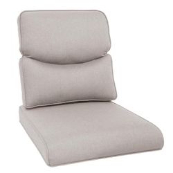 Modern 22 in. x 25 in. 2-Piece Deep Seating Outdoor Lounge Chair Cushion Set in Beige with Crescent-shaped Design