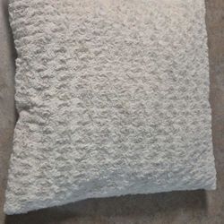 White square throw pillow