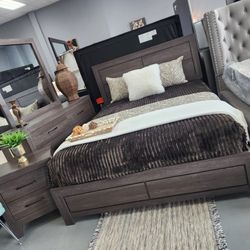 🙋‍♂️ 4pc Queen Bedroom 👉Furniture Sectional Dining Table Sets Bunk Beds Avail 