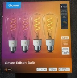 Govee ST19 Edison Smart LED Bulbs 4-Pack