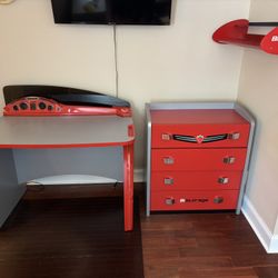 Authentic kids room furniture by Cilek. Study desk, cabinet, wall shelf