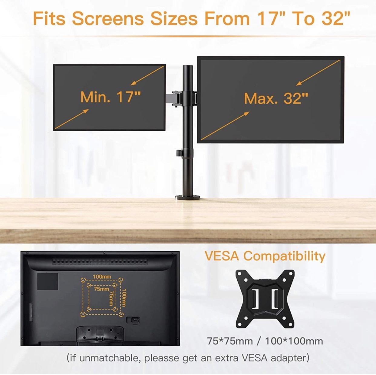 Dual Monitor Stand Vesa Mount