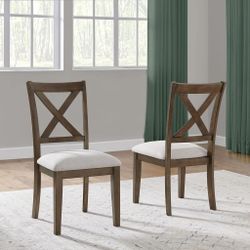 Set of 2 Dining Chairs - Bayside Lathan Collection 