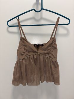 Almost Famous Ruched Mesh Cami Top - Size L