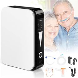 Portable Oxygen Generator for Home/Trave, Adjustable 1-2 Liter Oxygen Concentrator Machine