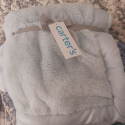 Carter's Baby Plush Blanket Light Blue