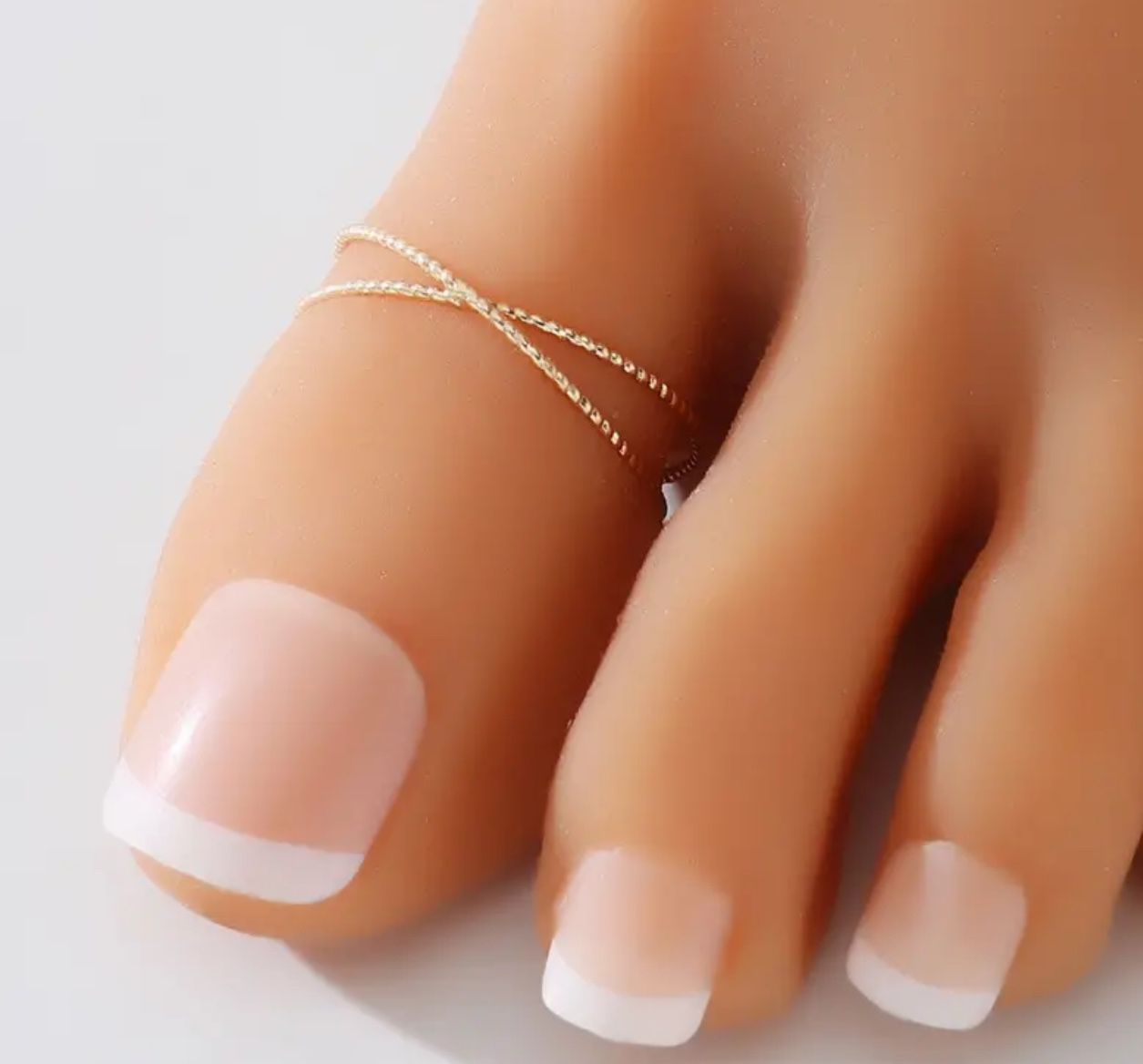 14 Carat Gold Plated Cross Toe Ring