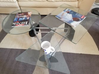 Glass center table