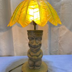 Rare Antique Incolmann Corporate Tiki God Lamp