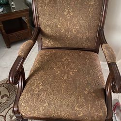 Beautiful Accent Chairs With Ottoman  and Area Rug 