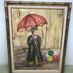 Balloon Man Original Painting-Signed 