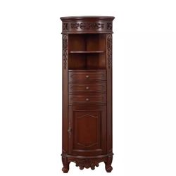 Home Decorators Collection Winslow 22 in. W x 14 in. D x 68 in. H Brown Freestanding Linen Cabinet