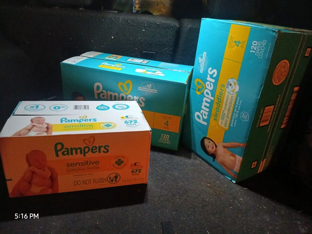 Pampers Diapers And Wipes
