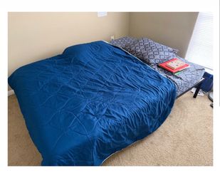 Queen Bed Frame and Mattress