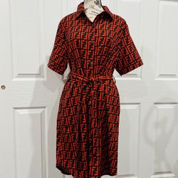Red Printed F*F Dress