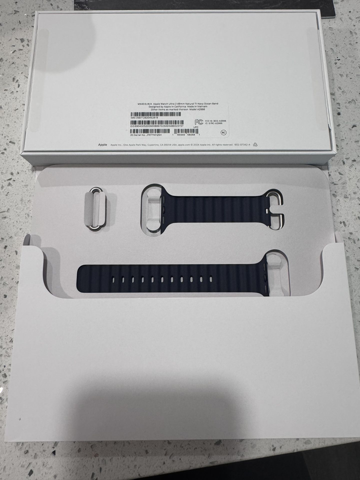Brand New Apple Watch Ultra Navy Ocean Band