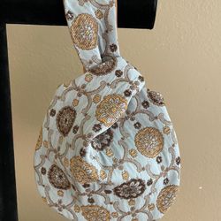 Blue/Gold Sun Medallion Wristlet 