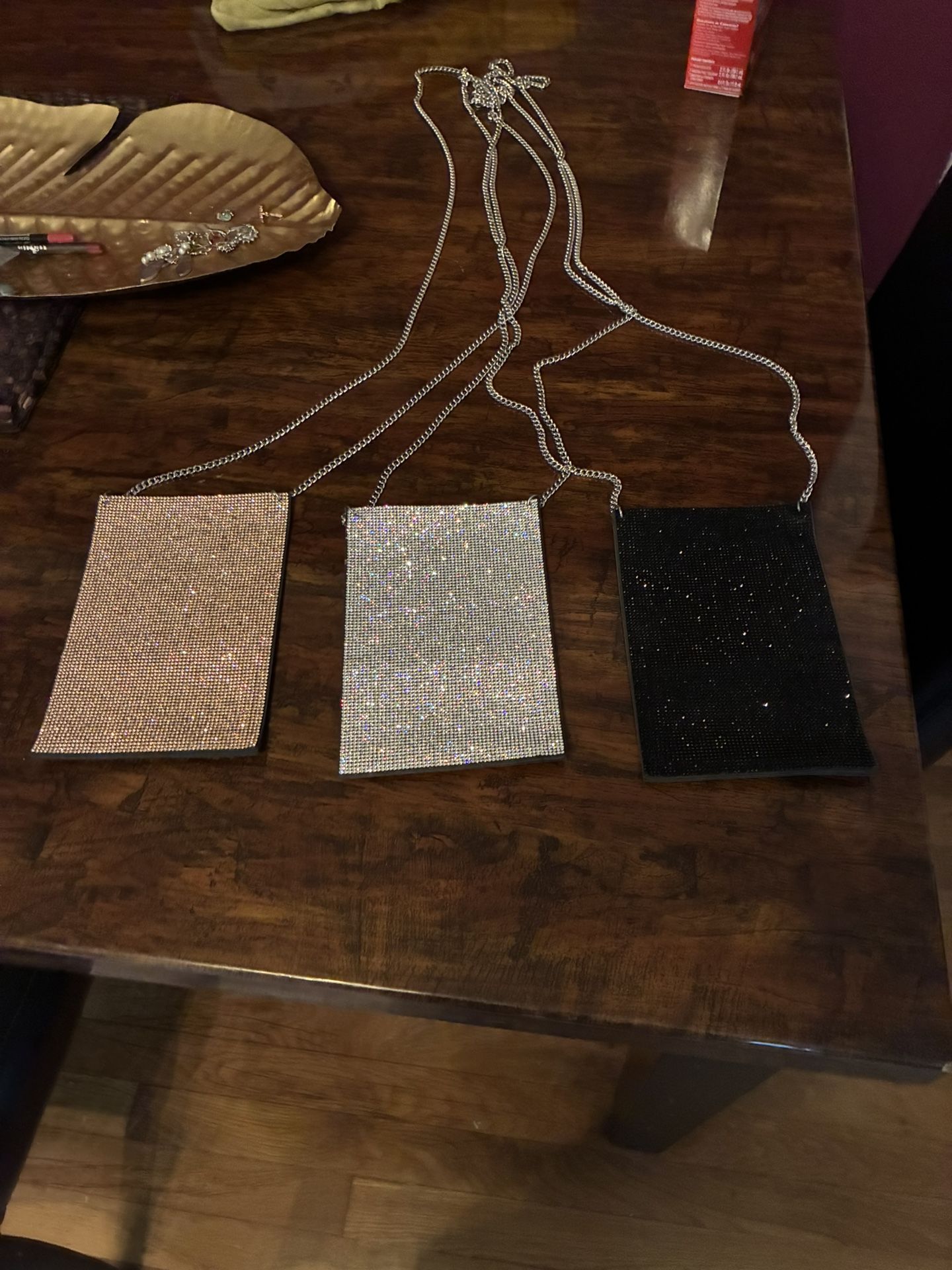 Blinged Out . Small Crossbody . New. Never Used