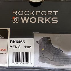 More Energy Men's Black 6" Lace to Toe Work Boot with Cushguard™ Internal Met Guard - RK6465 Size 11