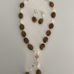 Crystal and Amber Necklace