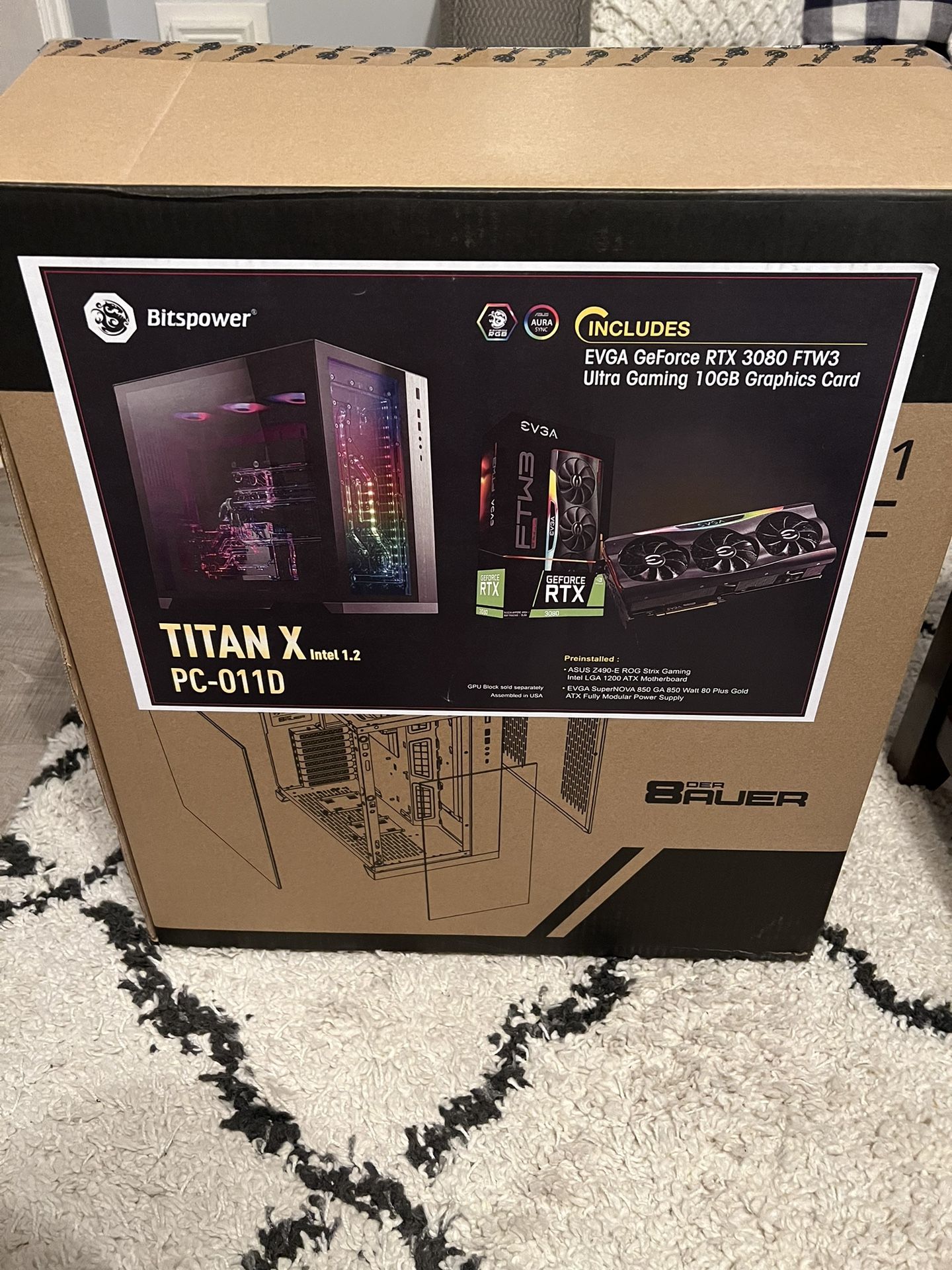 Brand New / Open Box Bitspower Titan X 1.2 Intel PC-011D Water-Cooled Desktop (NO GPU)