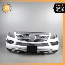 13-16 Mercedes X166 GL550 GL450 Base Front Bumper Cover Assembly Polar White OEM